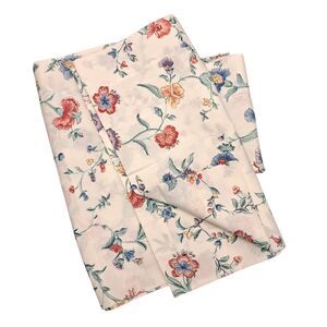 Vintage Laura Ashley Curtain Valance 18" X 84" Floral Chinese Silk Pattern